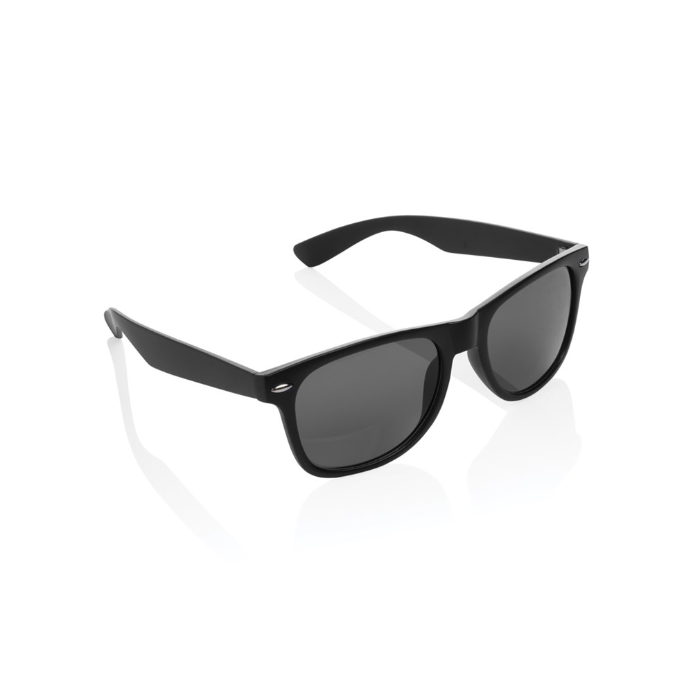 Sonnenbrille aus GRS recyceltem PC Kunststoff - schwarz (± PMS Black)